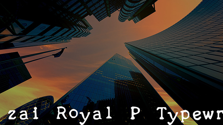 zai Royal P Typewriter 1933 Font