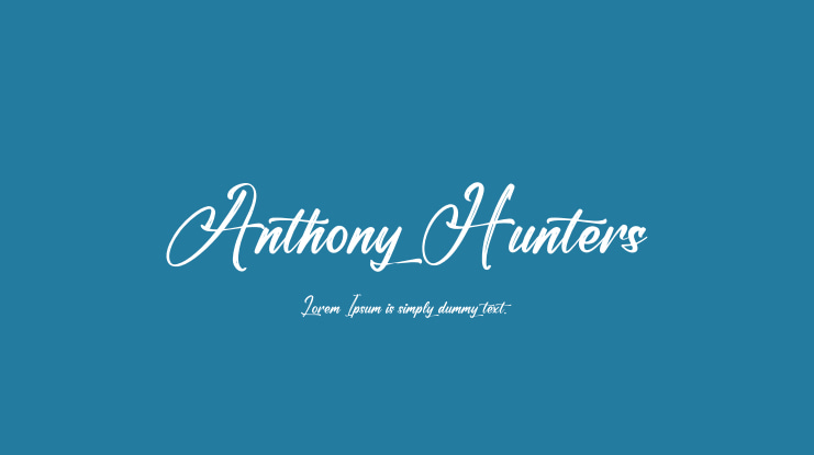 Anthony Hunters Font