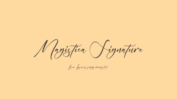 Magistica Signature Font