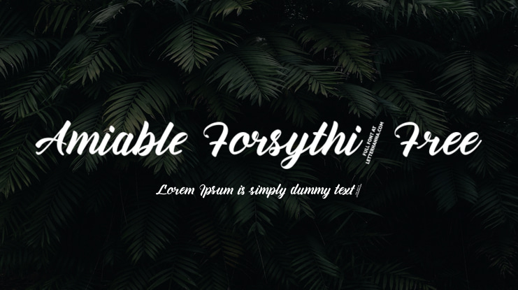 Amiable Forsythia Free Font