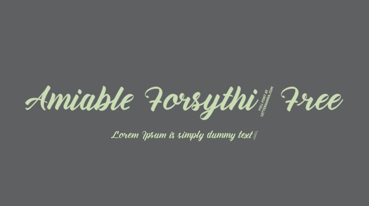 Amiable Forsythia Free Font