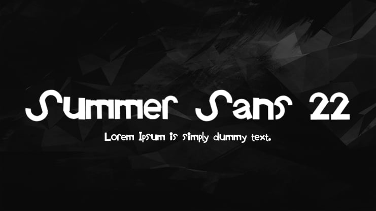 Summer Sans 22 Font