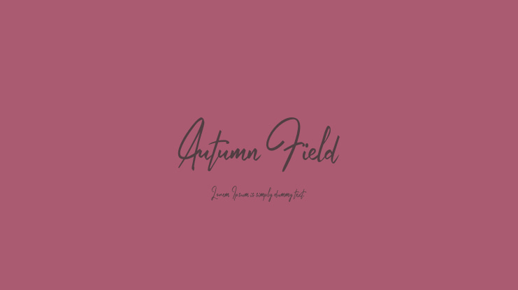 Autumn Field Font