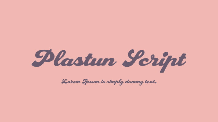 Plastun Script Font