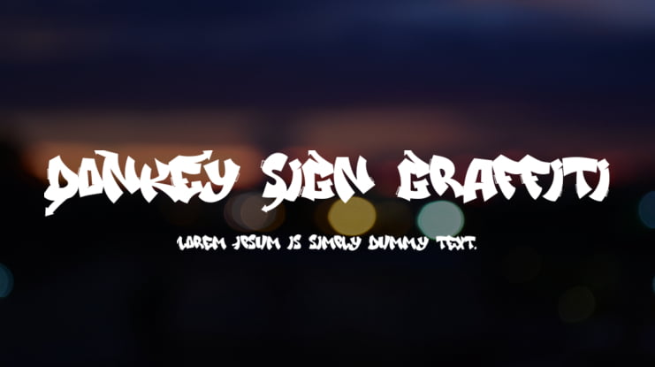 DoNkEy SiGn Graffiti Font
