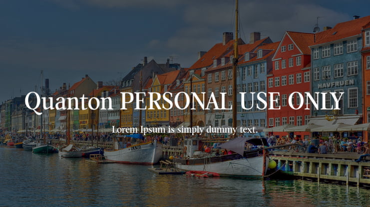 Quanton PERSONAL USE ONLY Font Family