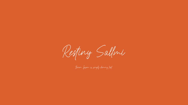 Restiny Sallmi Font