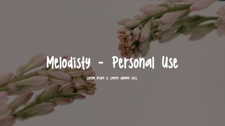 Melodisty - Personal Use Font