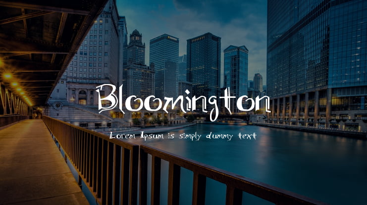 Bloomington Font