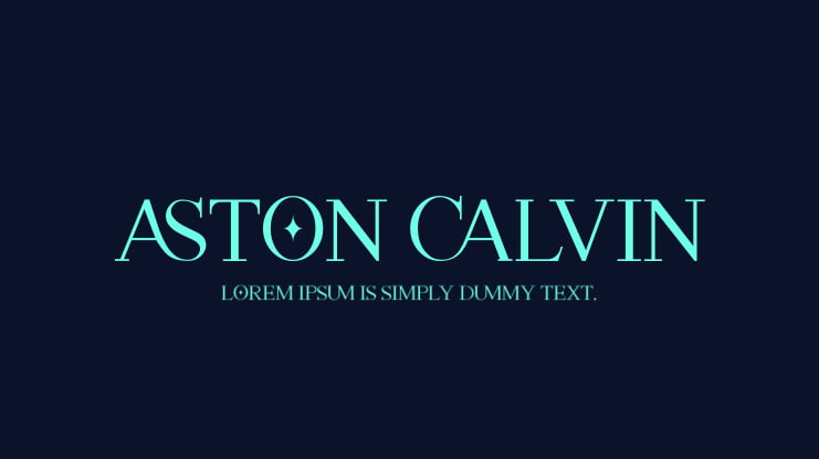ASTON CALVIN Font