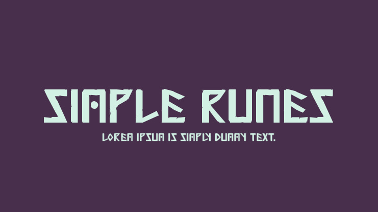 Simple Runes Font