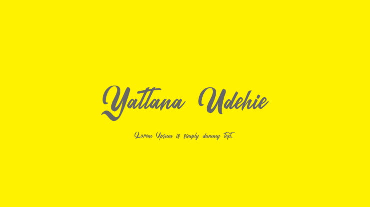 Yattana Udehie Font