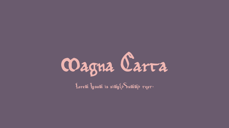 Magna Carta Font