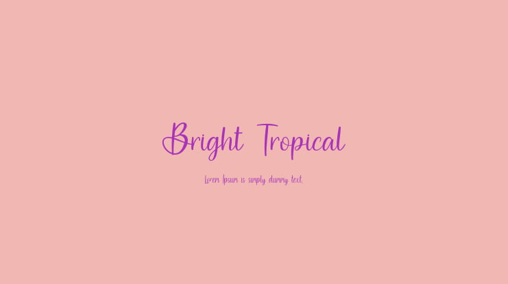 Bright Tropical Font