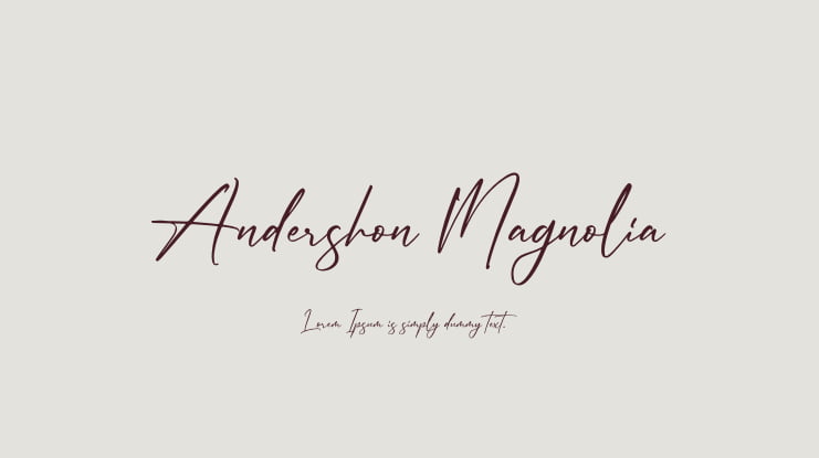Andershon Magnolia Font
