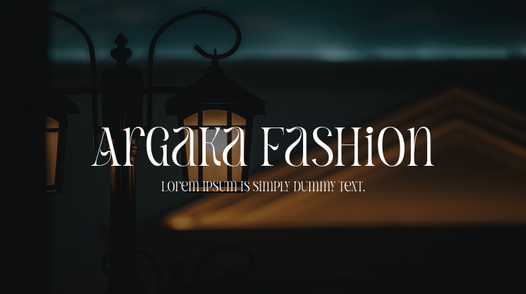 Argaka Fashion Font