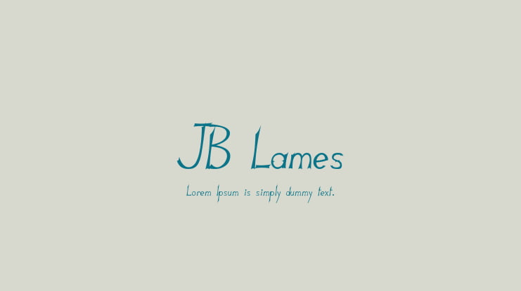 JB Lames Font