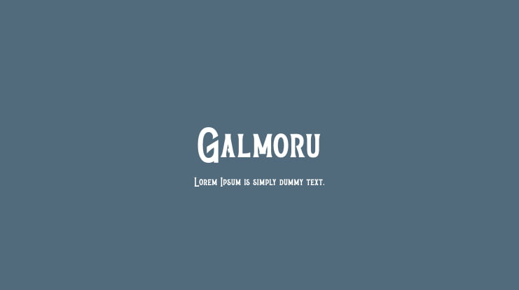 Galmoru Font