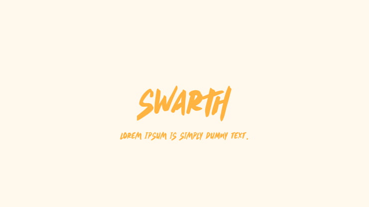 Swarth Font
