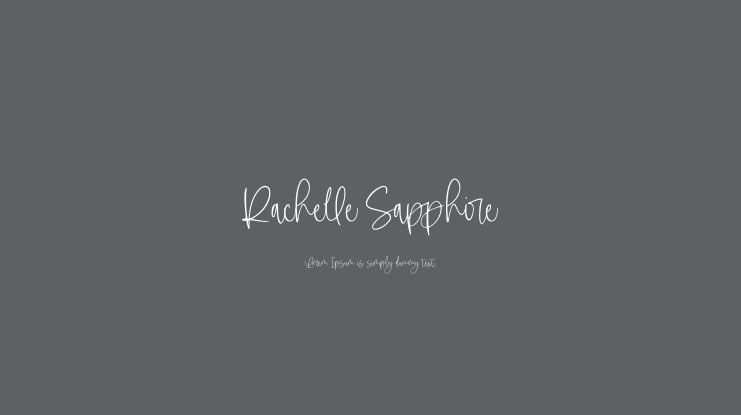 Rachelle Sapphire Font Family