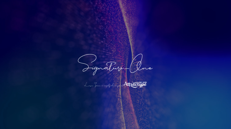 Signature_One Font