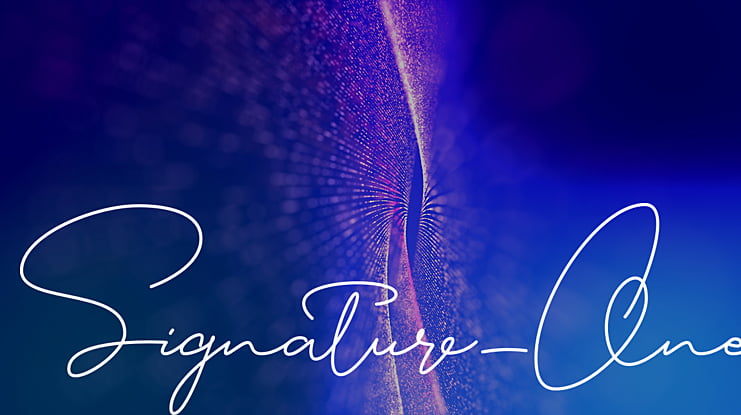 Signature_One Font