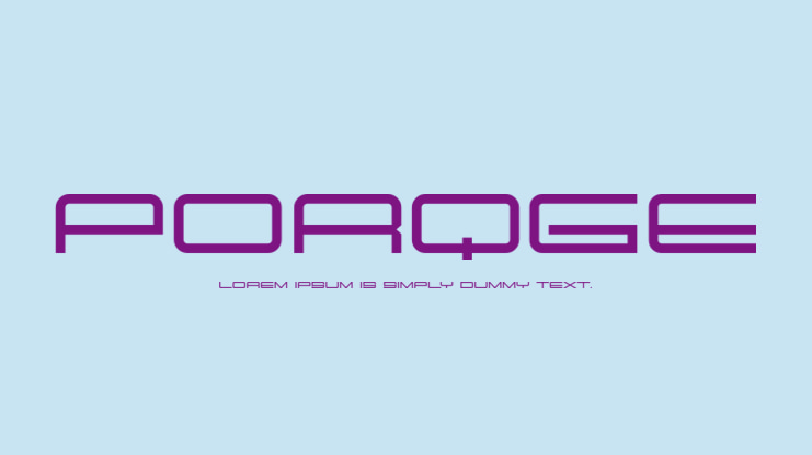 Porqge Font