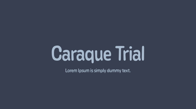 Caraque Trial Font Family