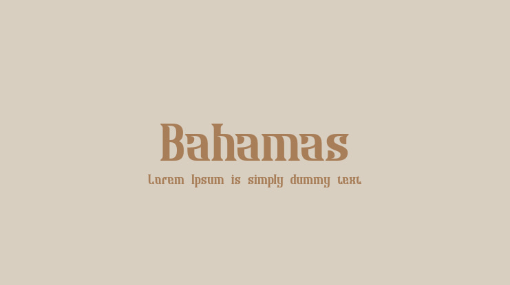 Bahamas Font