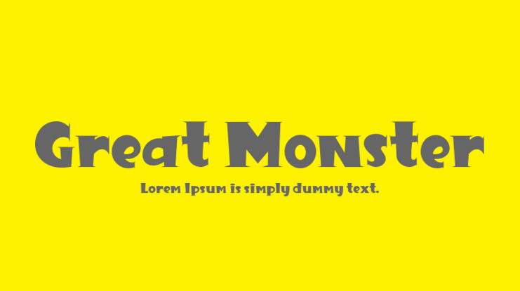 Great Monster Font