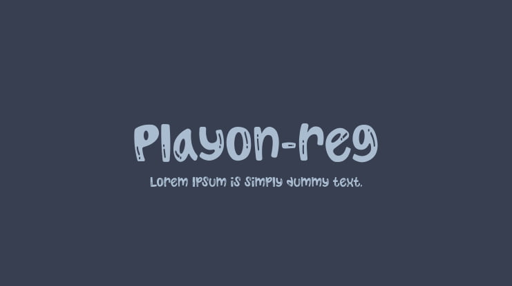 Playon-reg Font