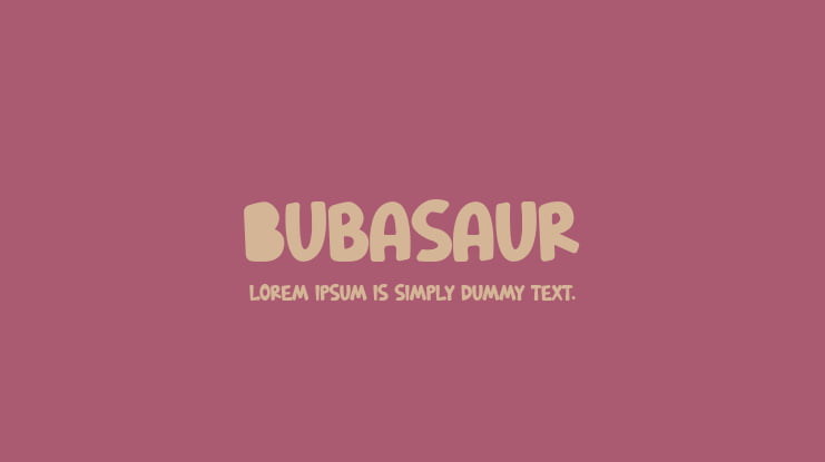 Bubasaur Font