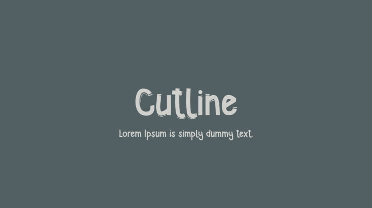 Cutline Font