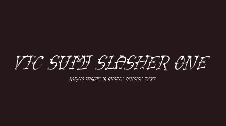 VTC Sumi Slasher One Font Family