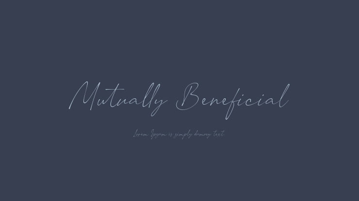 Mutually Beneficial Font