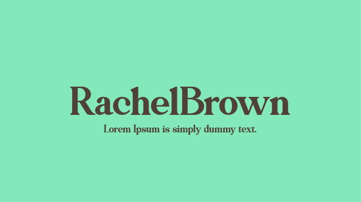 RachelBrown Font