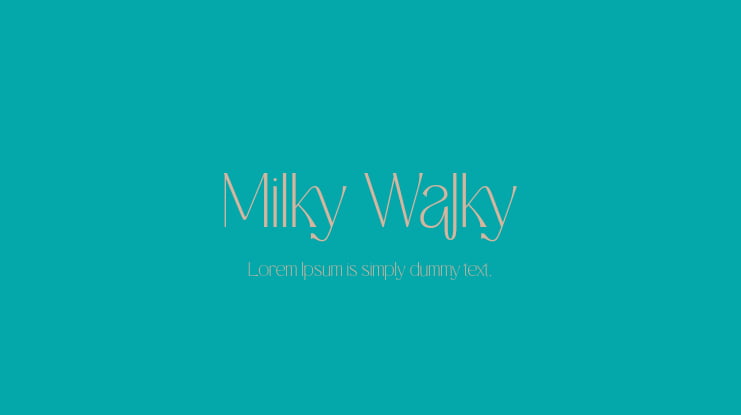 Milky Walky Font