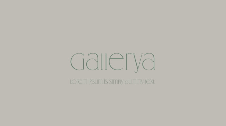 Gallerya Font