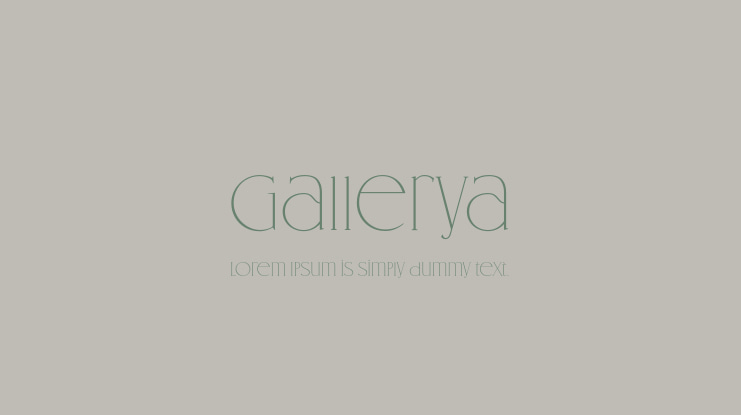 Gallerya Font
