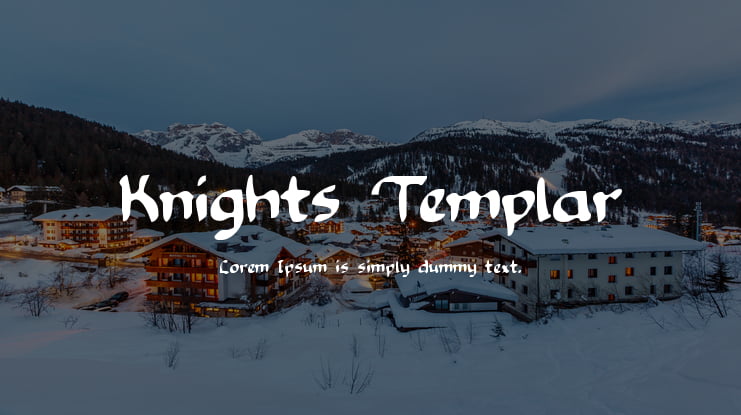 Knights Templar Font