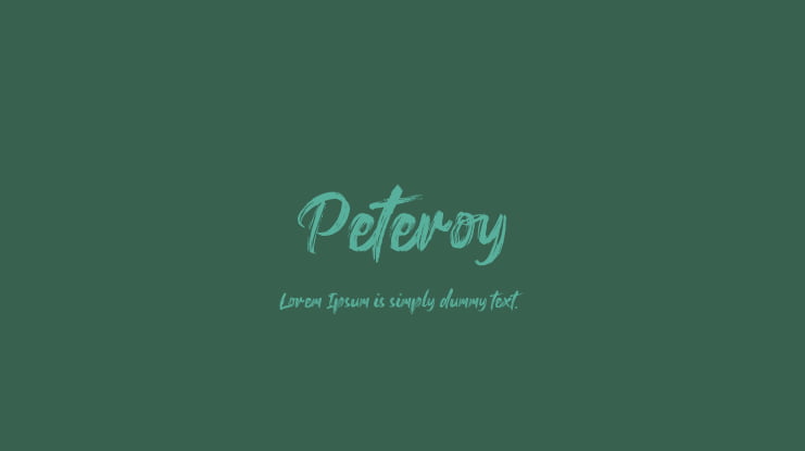 Peteroy Font Family