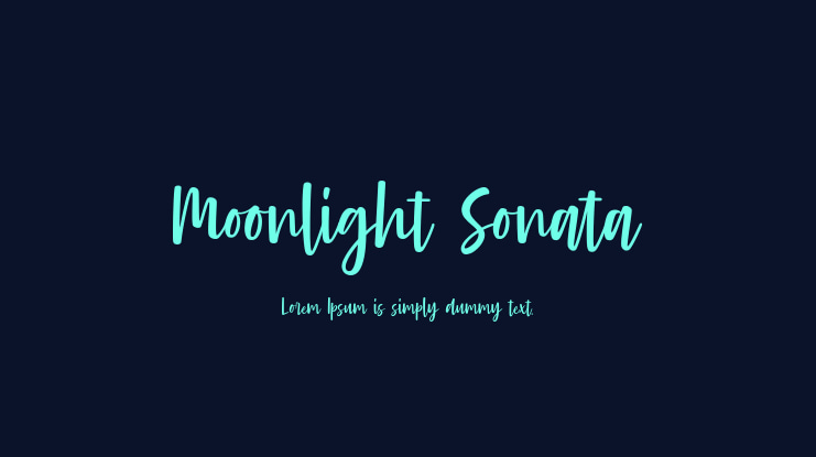 Moonlight Sonata Font