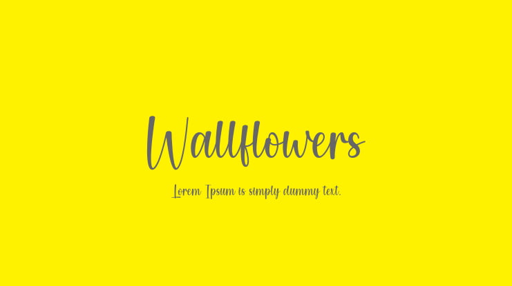 Wallflowers Font