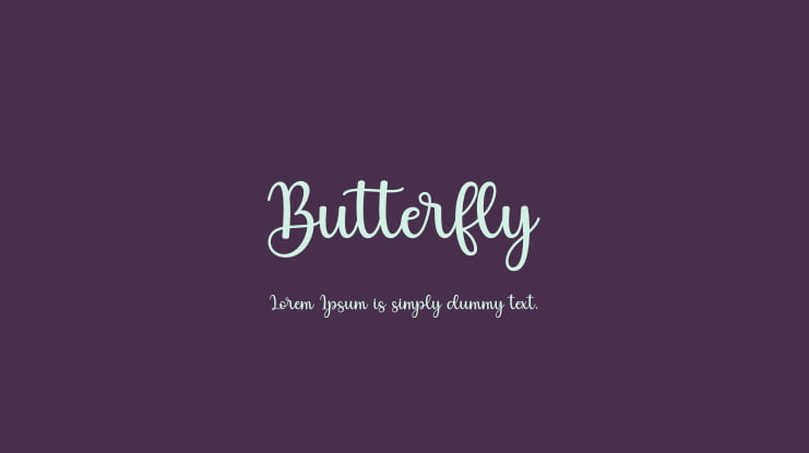 Butterfly Font Family