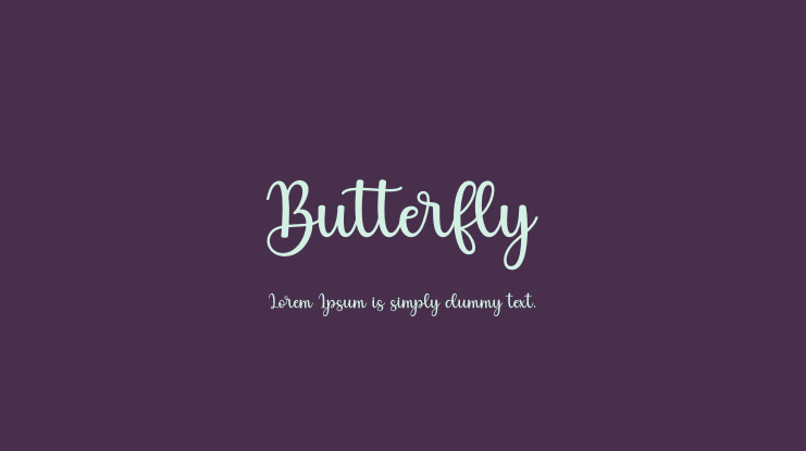 Butterfly Font Family
