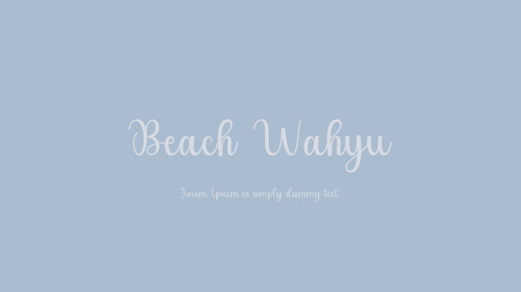 Beach Wahyu Font Family