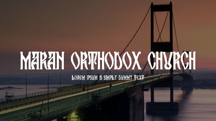 Maran Orthodox Church Font