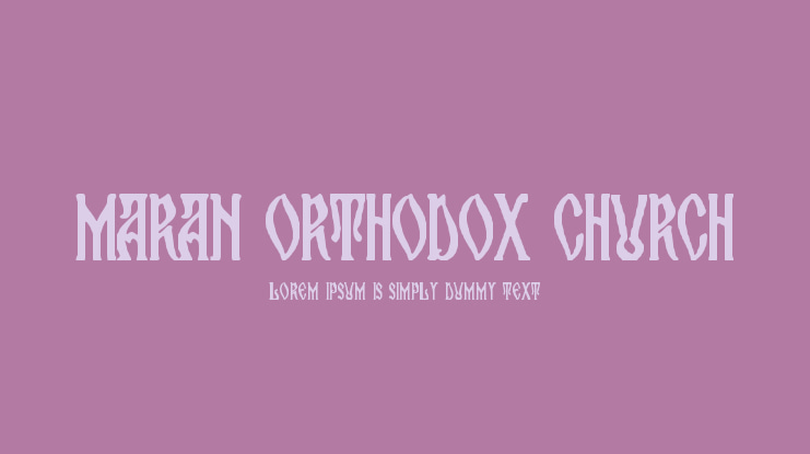 Maran Orthodox Church Font