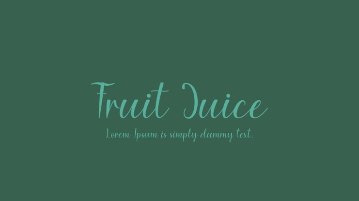 Fruit Juice Font Family