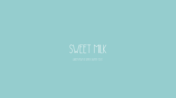 Sweet Milk Font